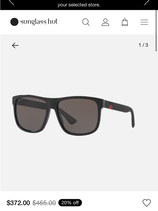 Gucci Black Oversized Square Sunglasses - Picture 8 of 10